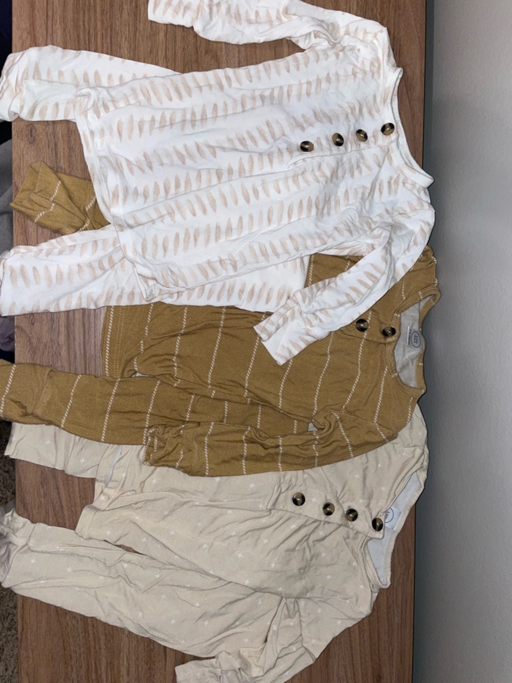 Lou Lou & Company Neutral, Mustard & Cream Baby Long sleeve with Pant - Set of 3